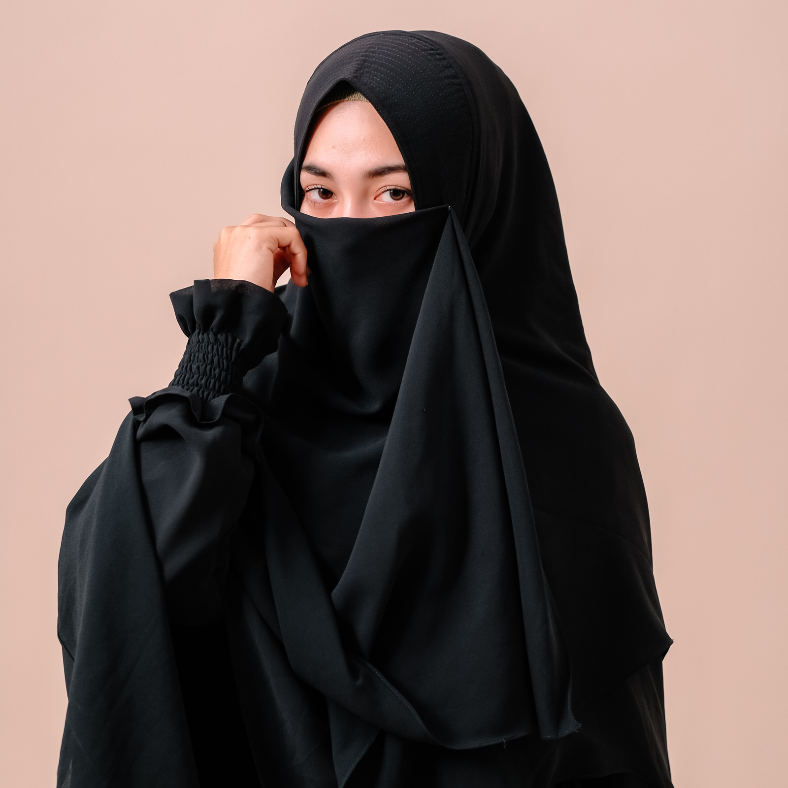 Black Plain Jersey Burka